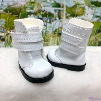 SHU073WHE Yo-SD 1/6 bjd Doll Shoes Double Strap Boots WHITE SHU073WHE Yo-SD 1/6 bjd Doll Shoes Double Strap Boots WHITE